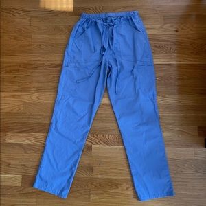 Light blue medium Scrubstar scrub pants.